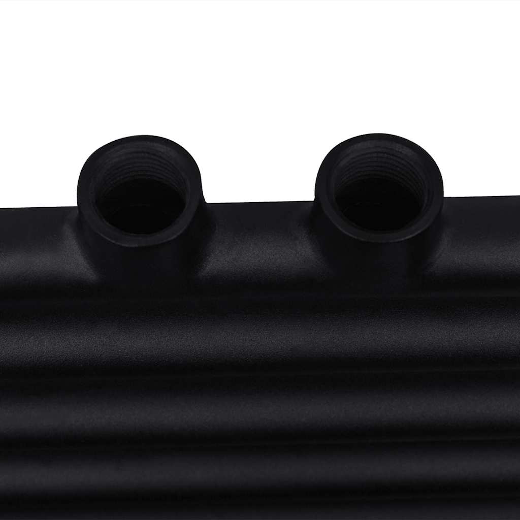 Black Bathroom Central Heating Towel Rail Radiator Straight 600x1160mm