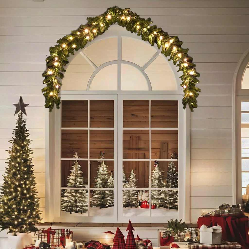 vidaXL Christmas Garland with LED Lights 5 m