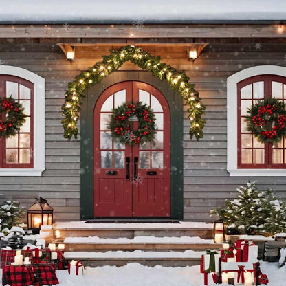 vidaXL Christmas Garland with LED Lights 10 m