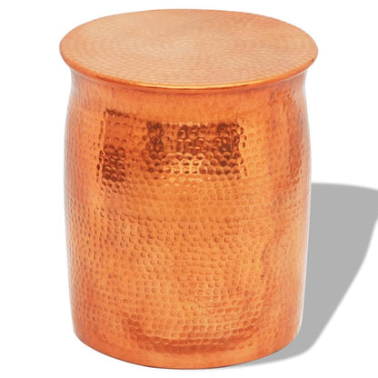 vidaXL Side Table | Brass Copper | Aluminium | 36 x 42 cm | Decorative Inlays
