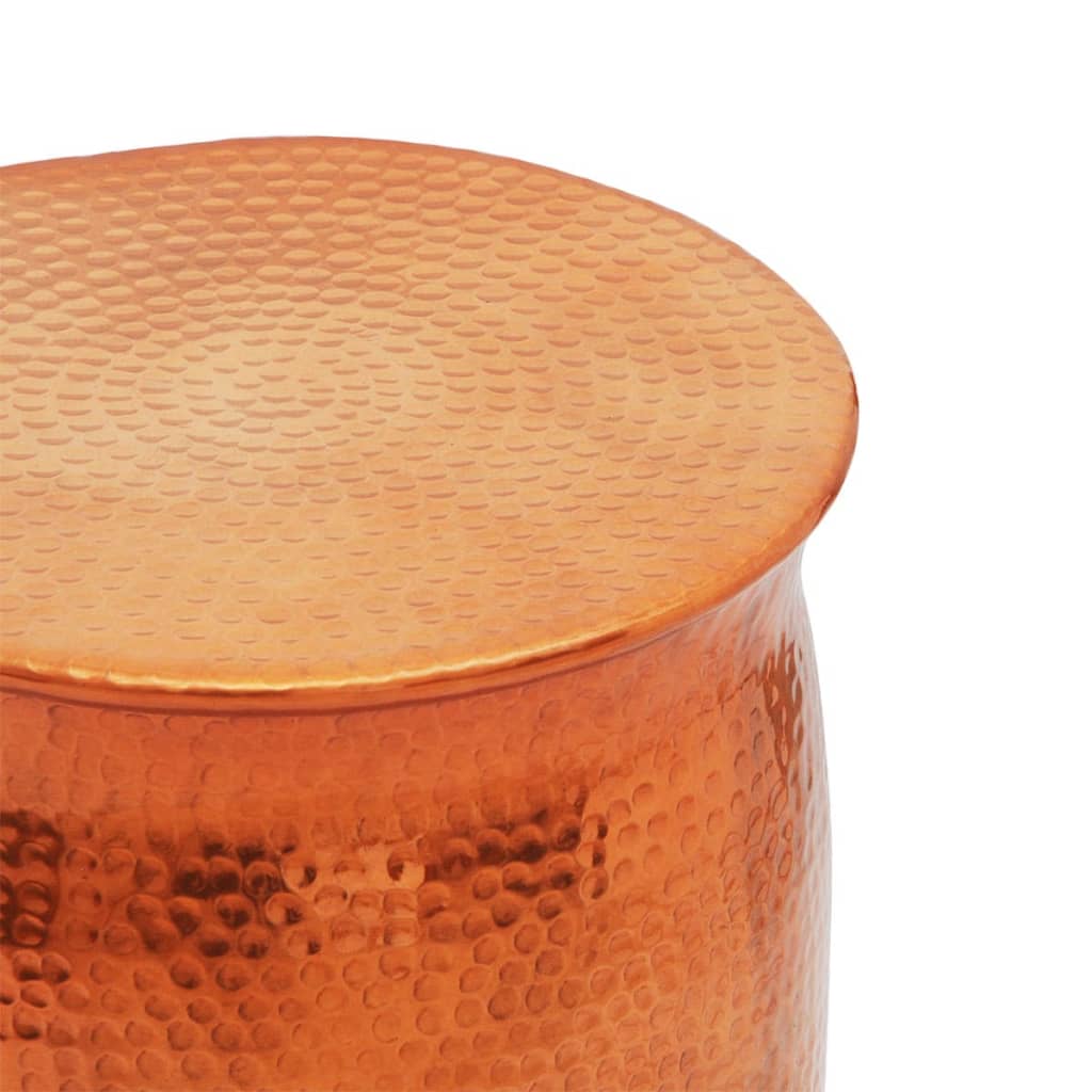 vidaXL Side Table | Brass Copper | Aluminium | 36 x 42 cm | Decorative Inlays