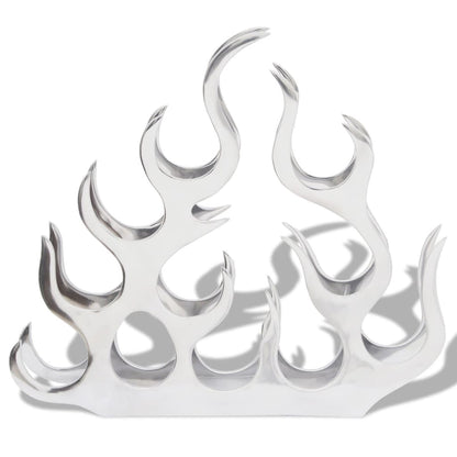 242332 vidaXL Wine Stand for 11 Bottles Silver Aluminium