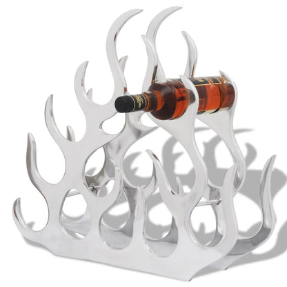 242332 vidaXL Wine Stand for 11 Bottles Silver Aluminium