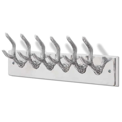 vidaXL Aluminium Wardrobe Hook Coat Rack Hat/Tie Hanger Silver