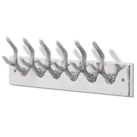 vidaXL Aluminium Wardrobe Hook Coat Rack Hat/Tie Hanger Silver