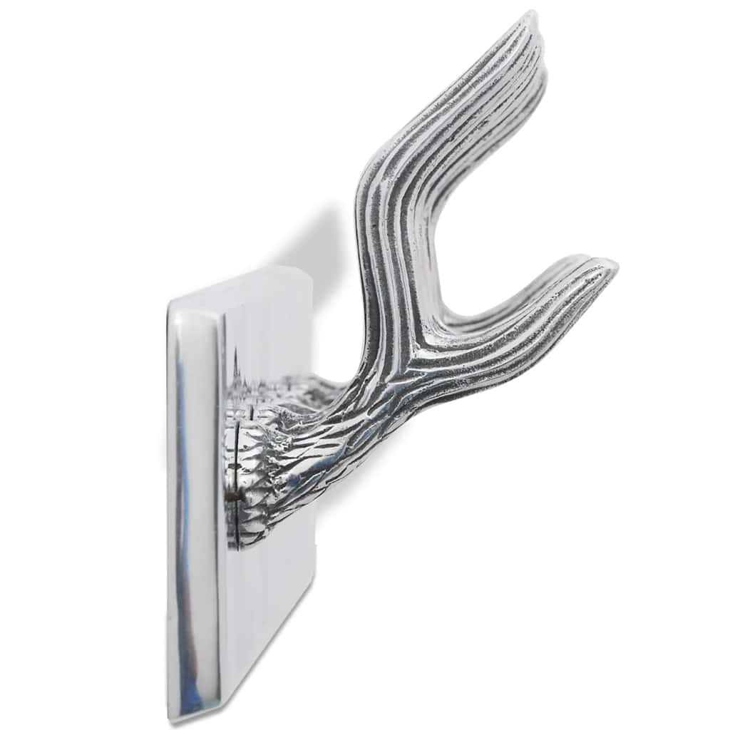vidaXL Aluminium Wardrobe Hook Coat Rack Hat/Tie Hanger Silver