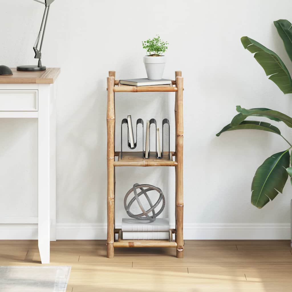vidaXL 3-Tier Square Bamboo Shelf