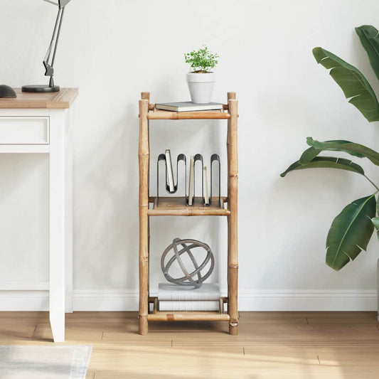 vidaXL 3-Tier Square Bamboo Shelf