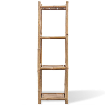 vidaXL 4-Tier Square Bamboo Shelf