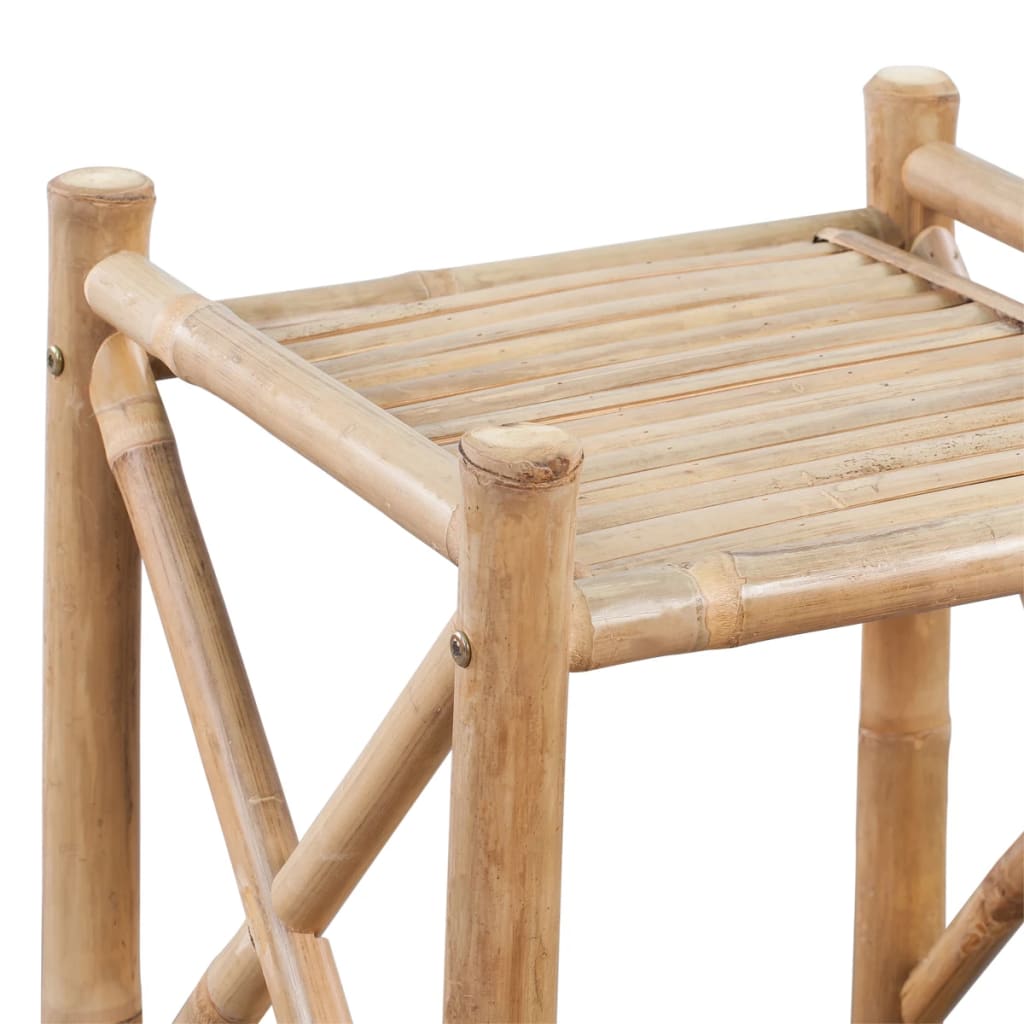 vidaXL 4-Tier Square Bamboo Shelf
