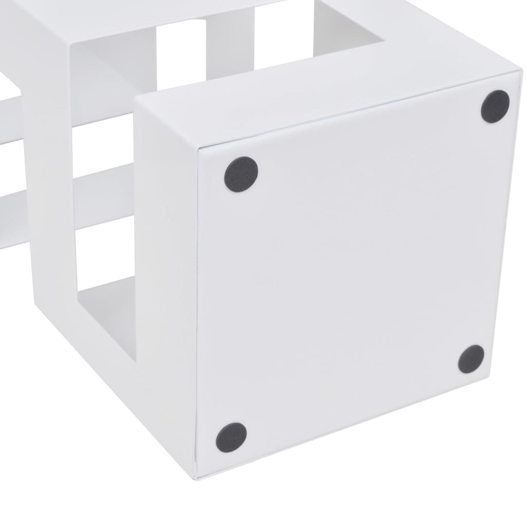 vidaXL Umbrella Stand | White | Powder-coated steel | 48.5 cm tall
