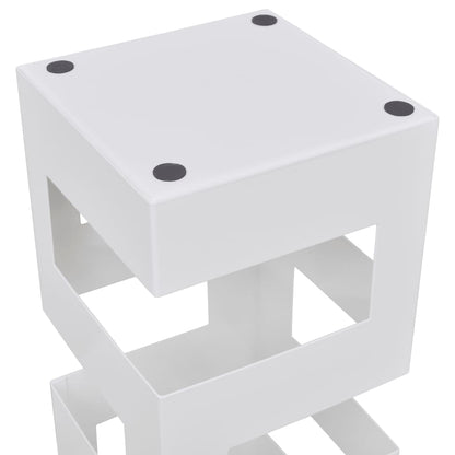 vidaXL Umbrella Stand | White | Powder-coated steel | 48.5 cm tall