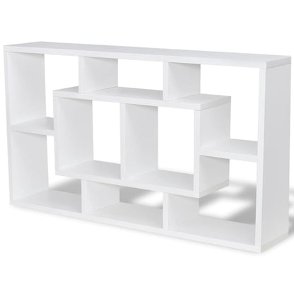 242548 Floating Wall Display Shelf 8 Compartments White
