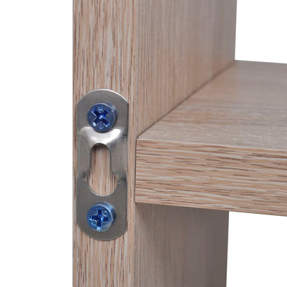 242549 Floating Wall Display Shelf 8 Compartments Oak Colour