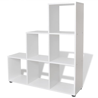 242552 vidaXL Staircase Bookcase/Display Shelf 107 cm White