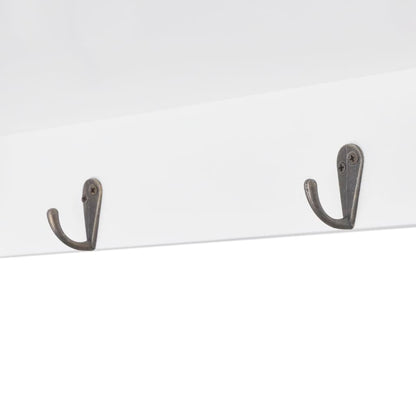 242435 White MDF Wall Cabinet Display Shelf Book/DVD/Glass Storage