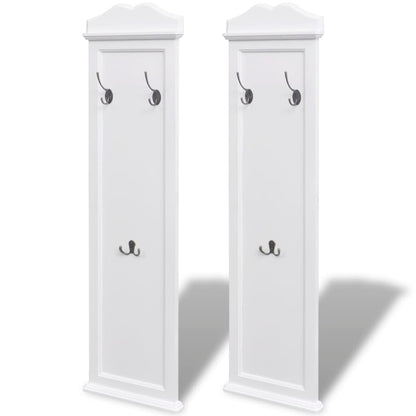 vidaXL Coat Racks 2 pcs White