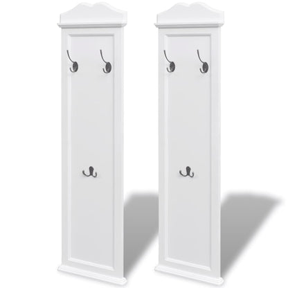 242437 vidaXL Coat Racks 2 pcs White