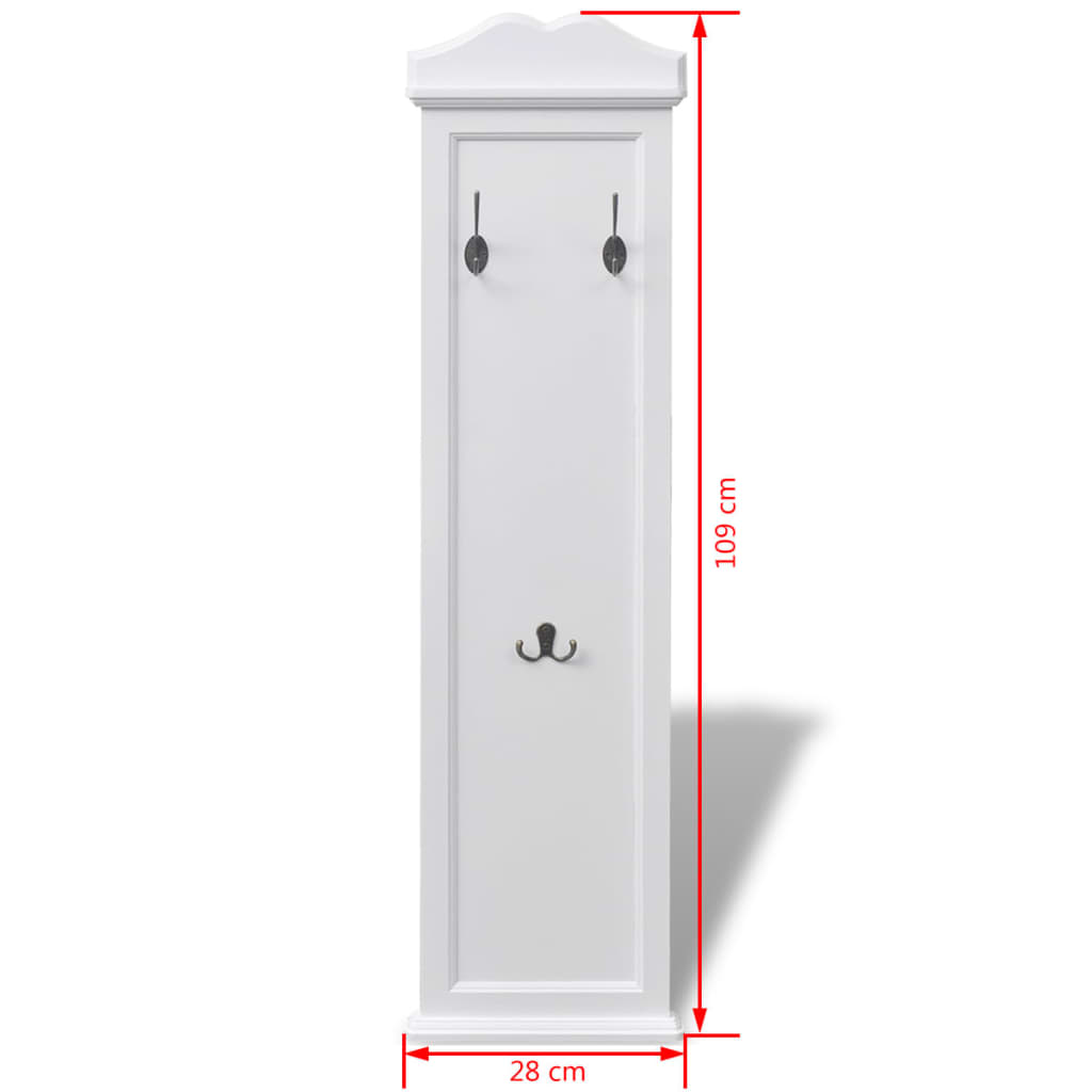 vidaXL Coat Racks 2 pcs White