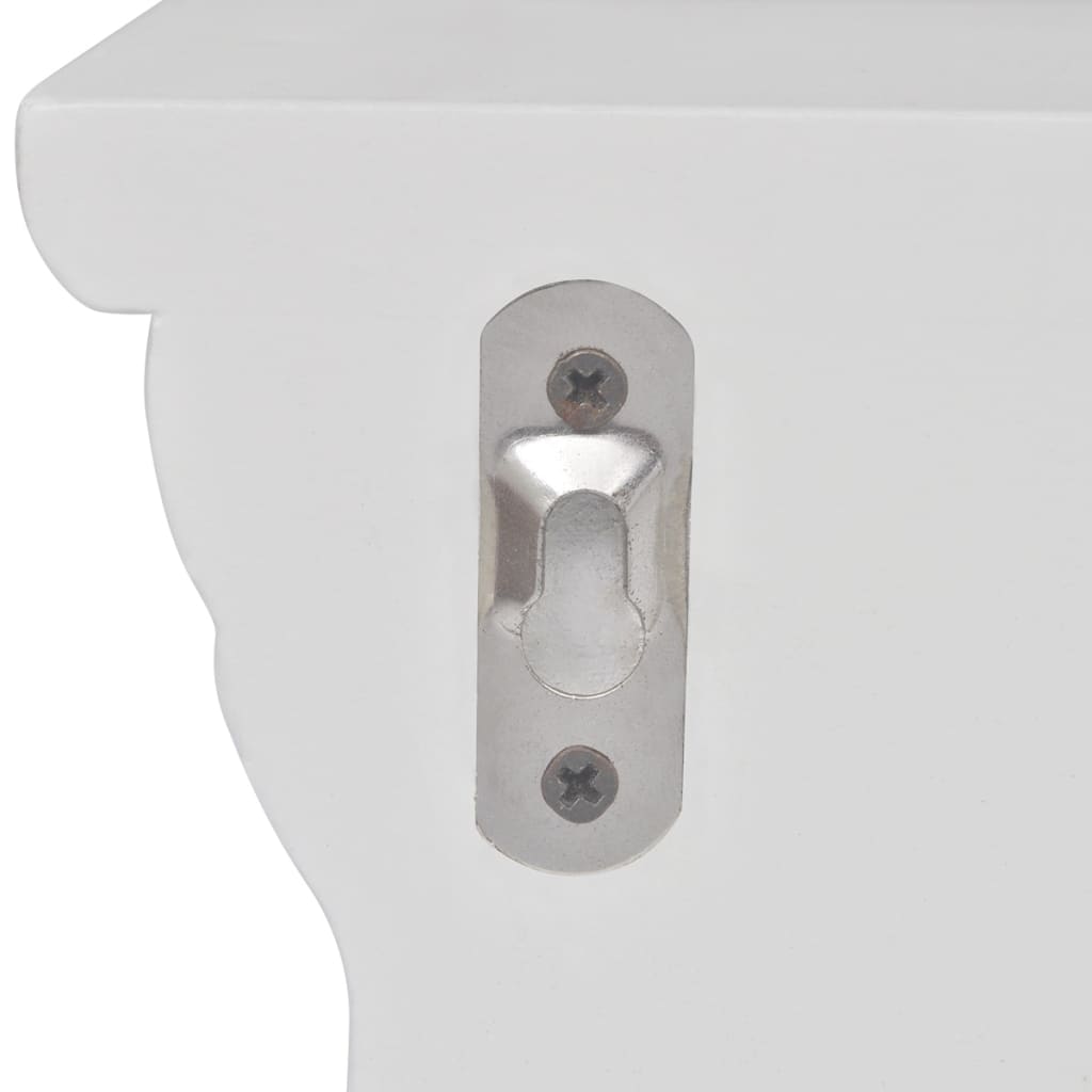 vidaXL Wall Shelves Aaliyah 2 pcs White