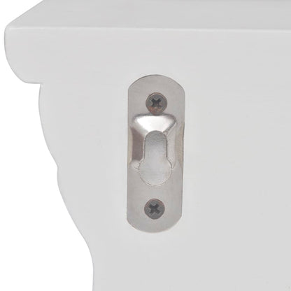 vidaXL Wall Shelves Aaliyah 2 pcs White