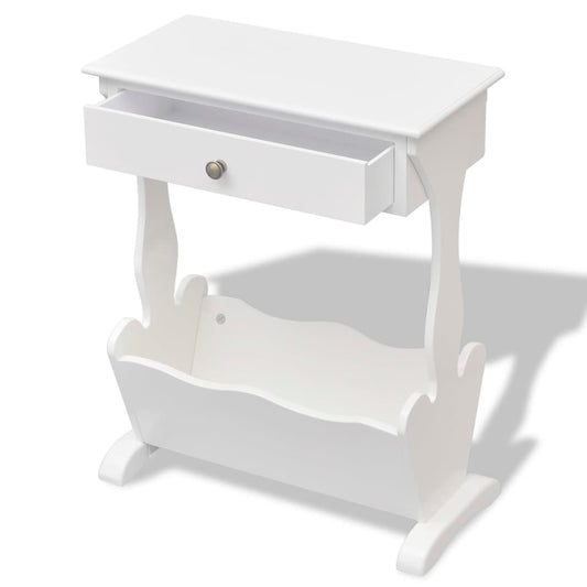 242440 vidaXL Magazine Rack "Melrose" White