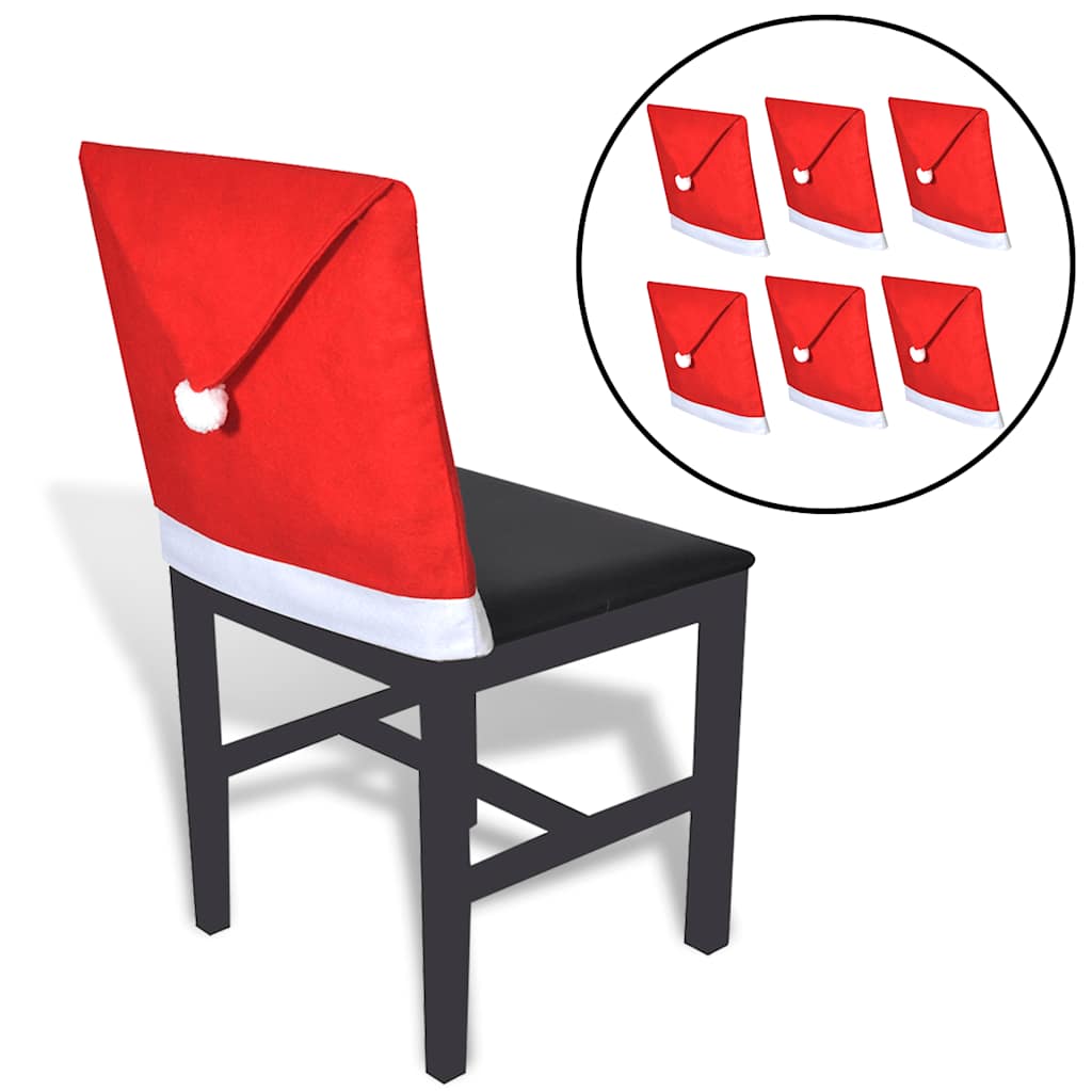 131012 6 Santa Claus Hat Chair Back Covers