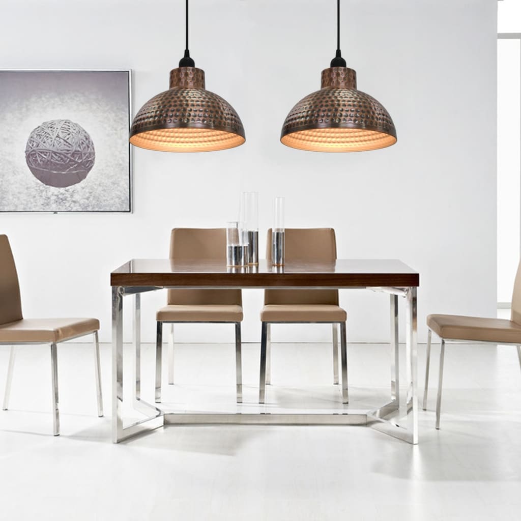 vidaXL Ceiling Lamps 2 pcs Semi-spherical Copper Colour