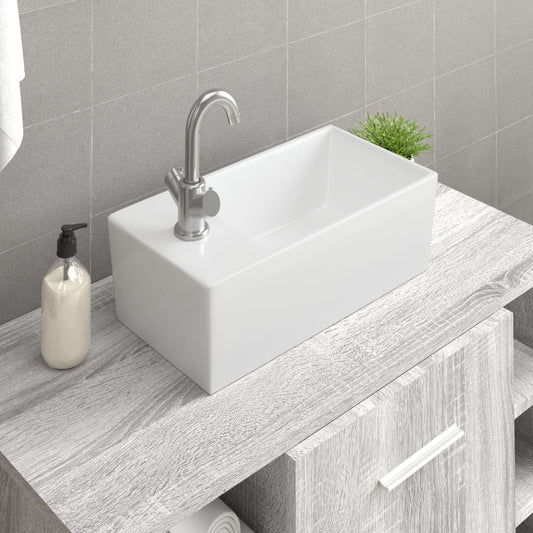 vidaXL Sink Basin Faucet Ceramic Square(not for individual sales / blocked all in blockcades)