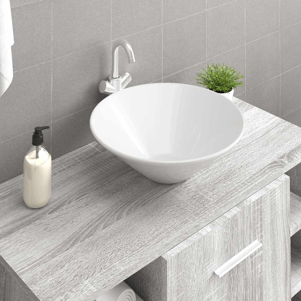 vidaXL Art Basin 2 pcs Ceramic Round (not for individual sales / blocked all in blockcades)