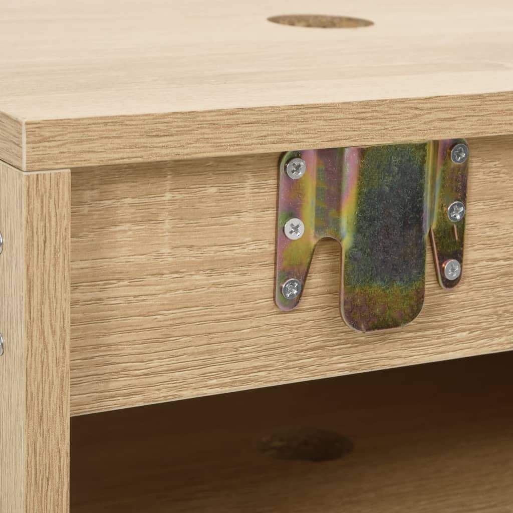 vidaXL Bathroom Furniture Set | Oak | Engineered wood, Glass | Small