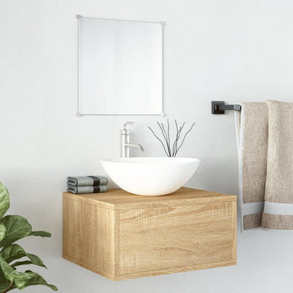 vidaXL Bathroom Furniture Set | Oak | Engineered wood, Glass | Small