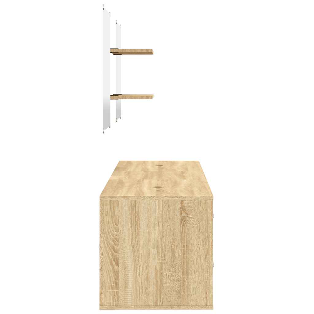 vidaXL 5 Piece Bathroom Furniture Set Oak Engineered Wood