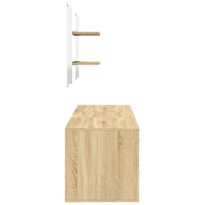 vidaXL 5 Piece Bathroom Furniture Set Oak Engineered Wood