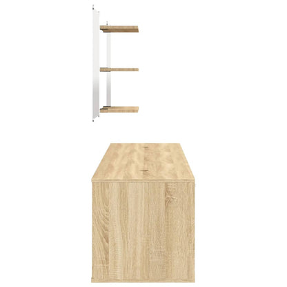 vidaXL 6 Piece Bathroom Furniture Set Oak Engineered Wood