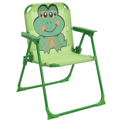 41843 vidaXL 3 Piece Kids'Garden Bistro Set with Parasol Green