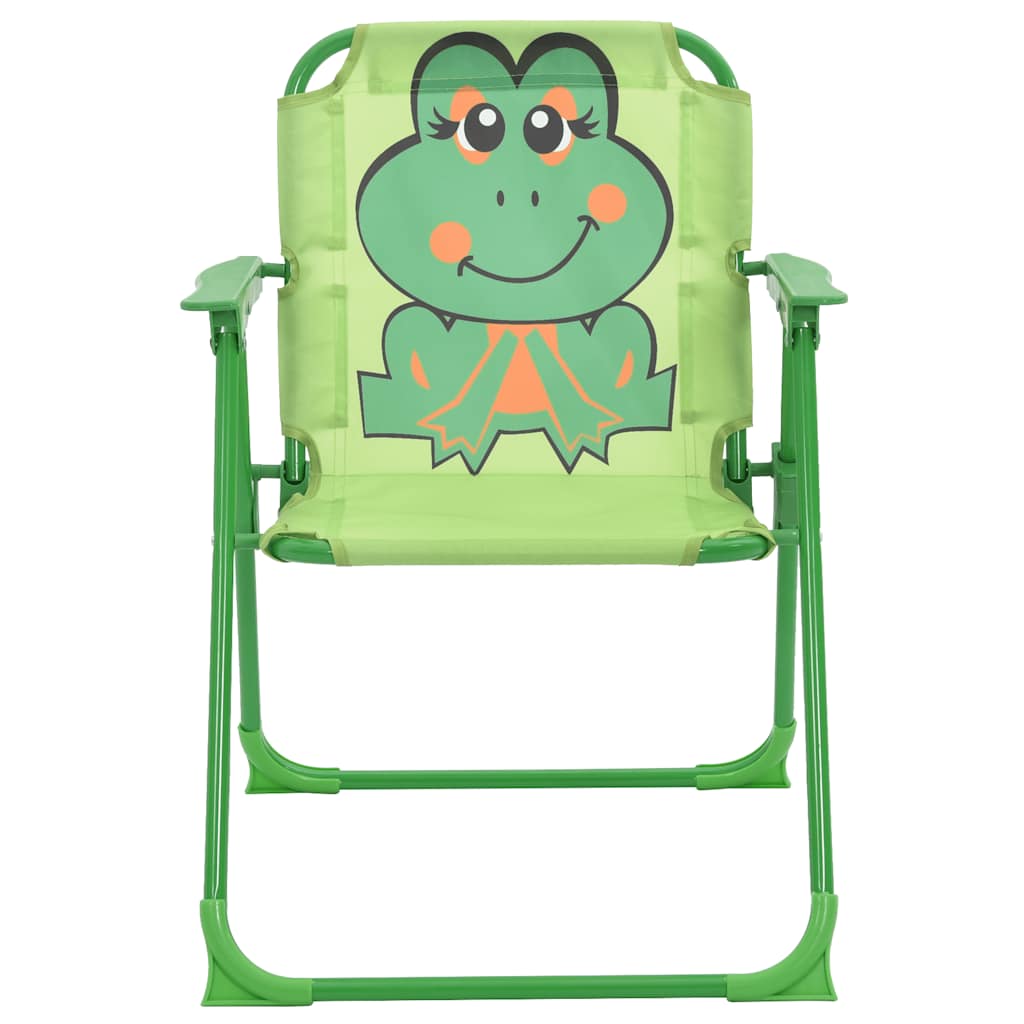 41843 vidaXL 3 Piece Kids'Garden Bistro Set with Parasol Green