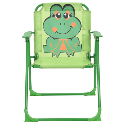 41843 vidaXL 3 Piece Kids'Garden Bistro Set with Parasol Green