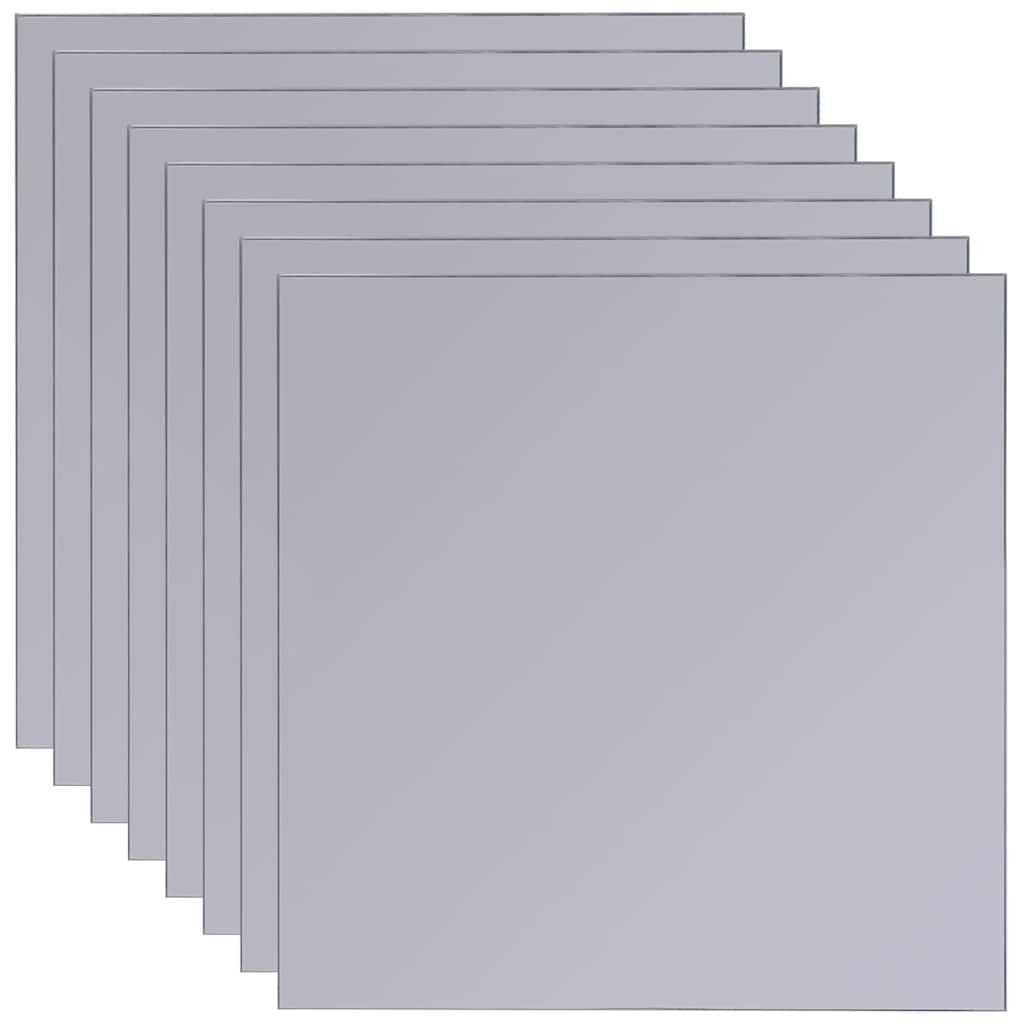 242729 vidaXL Frameless Mirror Tiles Glass 8 pcs 20,5 cm