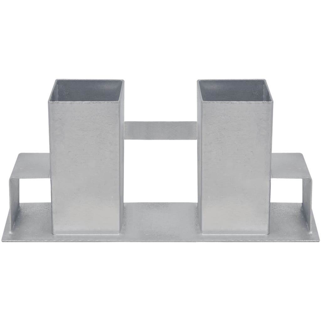 vidaXL Firewood Stacking Aids 4 pcs Steel Silver
