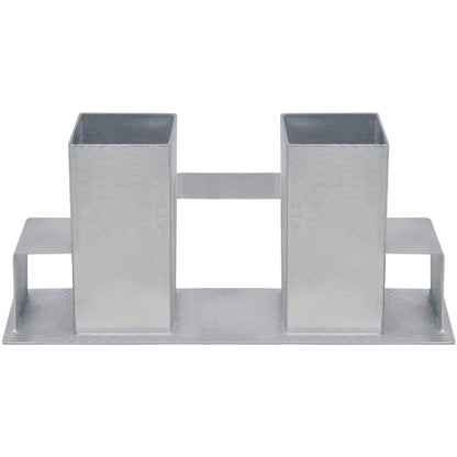 vidaXL Firewood Stacking Aids 4 pcs Steel Silver