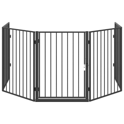 242684 vidaXL Pet Fireplace Fence Steel Black