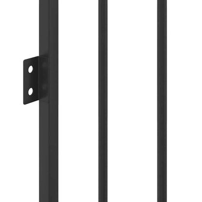 vidaXL Pet Fireplace Fence Steel Black