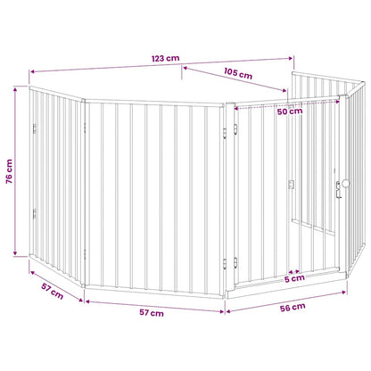 vidaXL Pet Fireplace Fence Steel Black