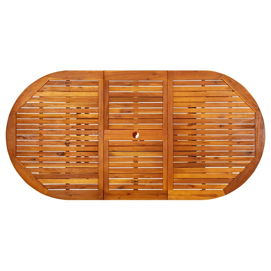 vidaXL Garden Table (150-200)x100x75 cm Solid Acacia Wood