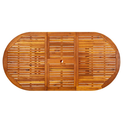 vidaXL Garden Table (150-200)x100x75 cm Solid Acacia Wood