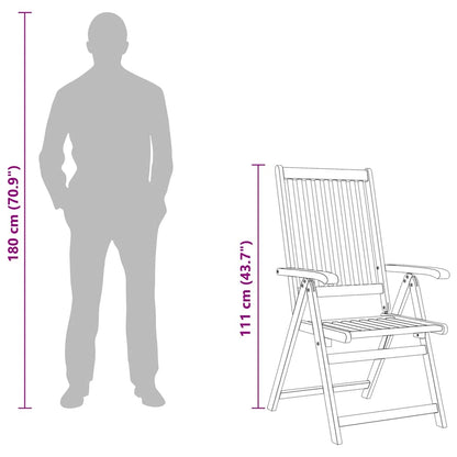 vidaXL Dining Chair | Set of 2 | Natural Brown | Solid Acacia wood | Standard