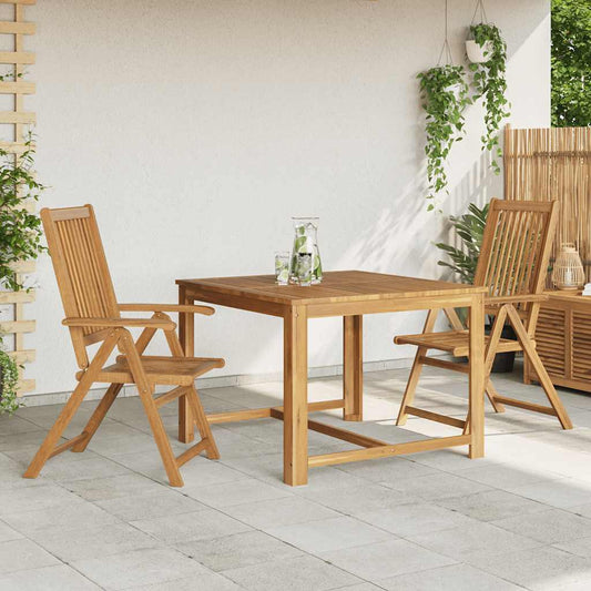vidaXL Folding Chairs 2 pcs Solid Acacia Wood