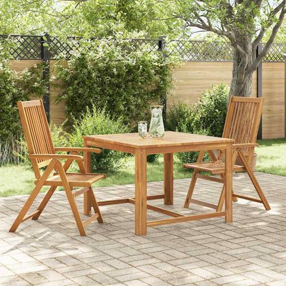 vidaXL Dining Chair | Set of 2 | Natural Brown | Solid Acacia wood | Standard