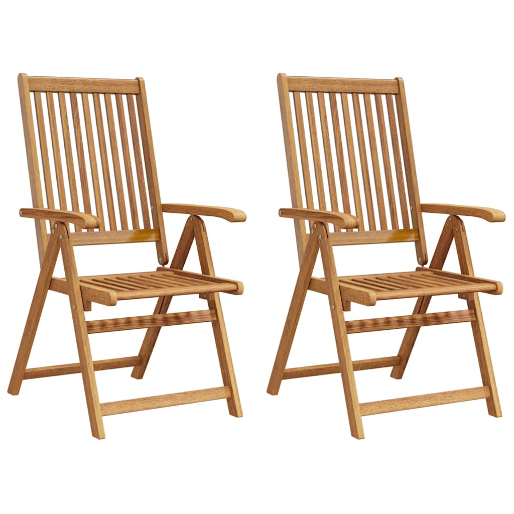 vidaXL Dining Chair | Set of 2 | Natural Brown | Solid Acacia wood | Standard